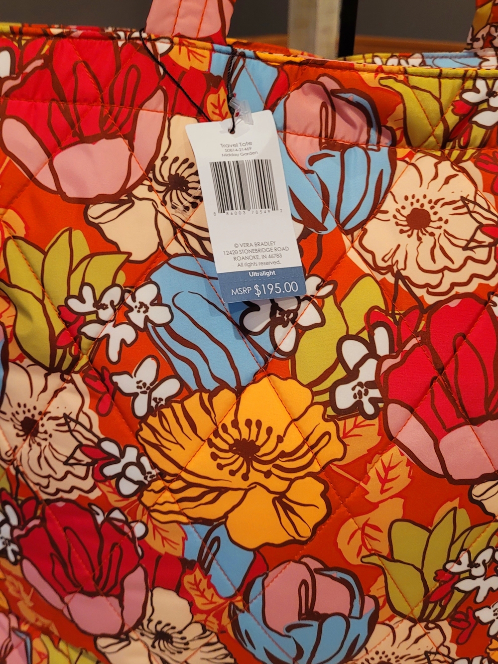 Vera Bradley Quilted Midday Garden - Picture 2 of 3